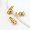 Bracelet Necklace Earrings Pendant Accessories Copper 18K Gold Micropaved Zircon Bead Electroplated