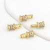Bracelet Necklace Earrings Pendant Accessories Copper 18K Gold Micropaved Zircon Bead Electroplated