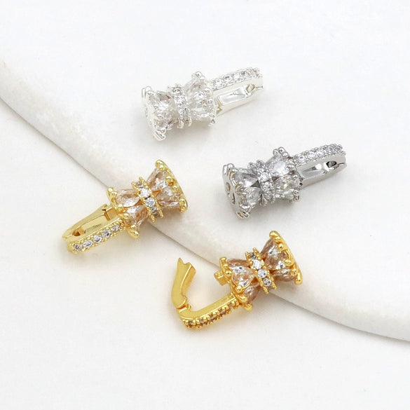 Bracelet Necklace Earrings Pendant Accessories Copper 18K Gold Micropaved Zircon Bead Electroplated