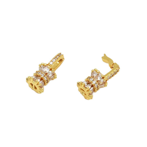 Bracelet Necklace Earrings Pendant Accessories Copper 18K Gold Micropaved Zircon Bead Electroplated