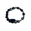Bracelet Obsidian Stone Alloy Geometric Handmade Cross