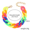 Bracelet Plastic Resin Geometric Hiphop Style Electroplating For Women