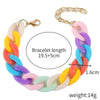 Bracelet Plastic Resin Geometric Hiphop Style Electroplating For Women