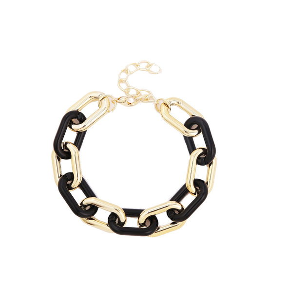 Bracelet Plastic Resin Geometric Hiphop Style Electroplating For Women