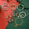 Bracelet Polymer Clay Christmas Geometric Original Design