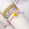 Bracelet Polymer Clay Flakes Copper Beads Acrylic Geometric Letter Handmade Unisex