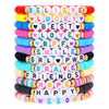 Bracelet Polymer Clay Flakes Copper Beads Acrylic Geometric Letter Handmade Unisex