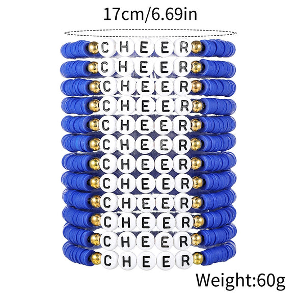 Bracelet Polymer Clay Handmade English Letters Design