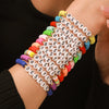 Bracelet Polymer Clay Handmade With Letters Numbers Text Y2k Bohemian Style