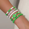 Bracelet Polymer Clay Turquoise Imitation Pearl Geometric Animal Handmade