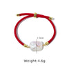 Bracelet Red Rope Baroque Sugar Cube Pearl Knitted Women's Fashion Versatile
