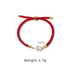 Bracelet Red Rope Heartshaped Freshwater Pearl Knitted Women's Minimalist