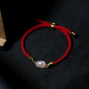 Bracelet Red Rope Heartshaped Freshwater Pearl Knitted Women's Minimalist