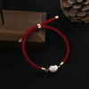 Bracelet Red Rope Heartshaped Freshwater Pearl Knitted Women's Minimalist