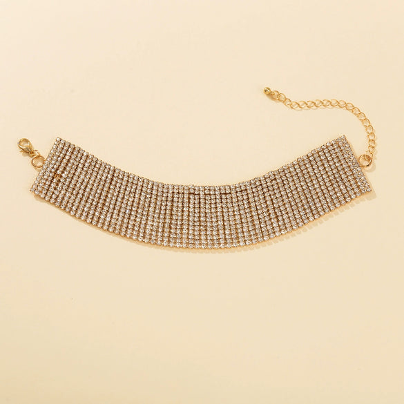 Bracelet Rhinestone Alloy Inlaid Artificial Gem Semiprecious Stone Geometric Exaggerated Style For Women
