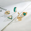 Bracelet Ring Jewelry Snakeshaped Alloy Emerald Diamondembedded Electroplated Unisex