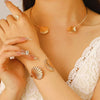 Bracelet Ring Shell Alloy Electroplating Minimalist Style