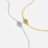 Bracelet S925 Sterling Silver Geometric Electroplated Platinum 18K Gold Light Luxury Style