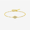 Bracelet S925 Sterling Silver Geometric Electroplated Platinum 18K Gold Light Luxury Style