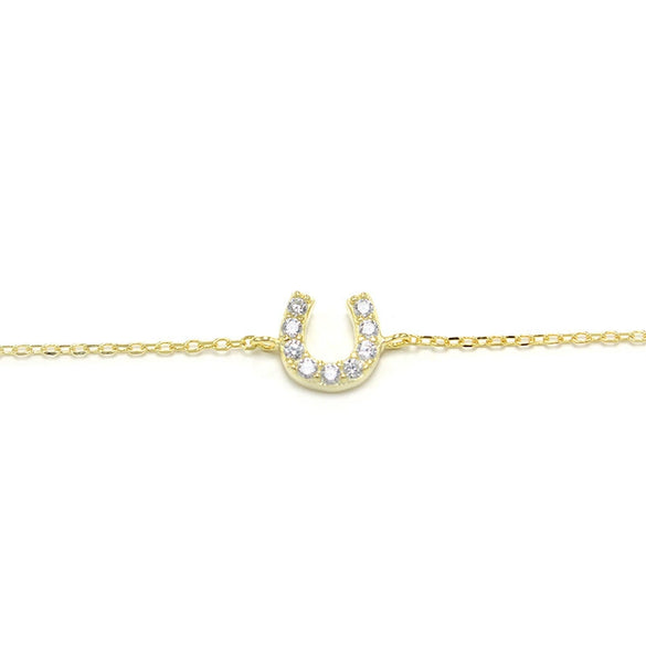 Bracelet S925 Sterling Silver Goldplated Ushaped With Letters Numbers Text For Female