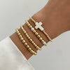 Bracelet Set Imitation Pearl Geometric Handmade Ins Style For Women