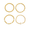 Bracelet Set Imitation Pearl Geometric Handmade Ins Style For Women
