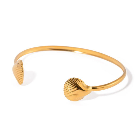 Bracelet Set Stainless Steel Scallop Opening Jewelry Electroplated For Women
