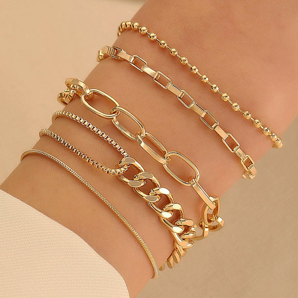 Bracelet Set Zinc Alloy Heart Geometric Animal Zodiac Diamond Women's Jewelry