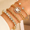Bracelet Set Zinc Alloy Heart Geometric Animal Zodiac Diamond Women's Jewelry