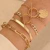 Bracelet Set Zinc Alloy Heart Geometric Animal Zodiac Diamond Women's Jewelry