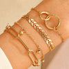 Bracelet Set Zinc Alloy Heart Geometric Animal Zodiac Diamond Women's Jewelry