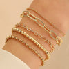 Bracelet Set Zinc Alloy Heart Geometric Animal Zodiac Diamond Women's Jewelry