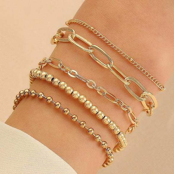 Bracelet Set Zinc Alloy Heart Geometric Animal Zodiac Diamond Women's Jewelry