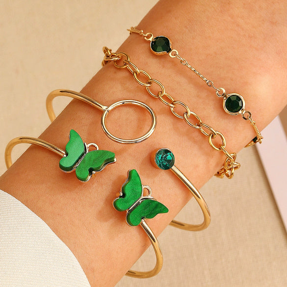 Bracelet Set Zinc Alloy Heart Geometric Animal Zodiac Diamond Women's Jewelry