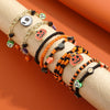 Bracelet Set Zinc Alloy Punk Festival Element Geometric Electroplating Orange Pumpkin Skull Pendant