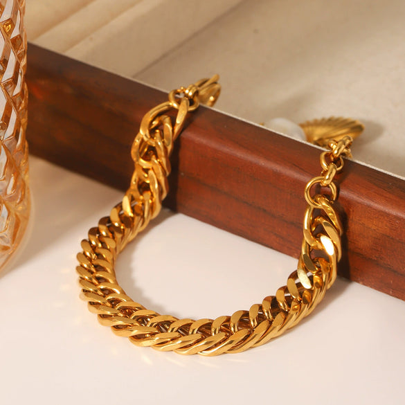 Bracelet Shell Freshwater Pearl Stainless Steel Geometric Electroplating Women's Jewelry