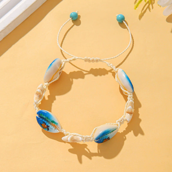 Bracelet Shell Imitation Pearl Gravel Handmade Beads Women's Natural Style