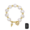 Bracelet Shell Pearl Copper Geometric Style Electroplated