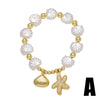 Bracelet Shell Pearl Copper Geometric Style Electroplated