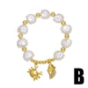 Bracelet Shell Pearl Copper Geometric Style Electroplated