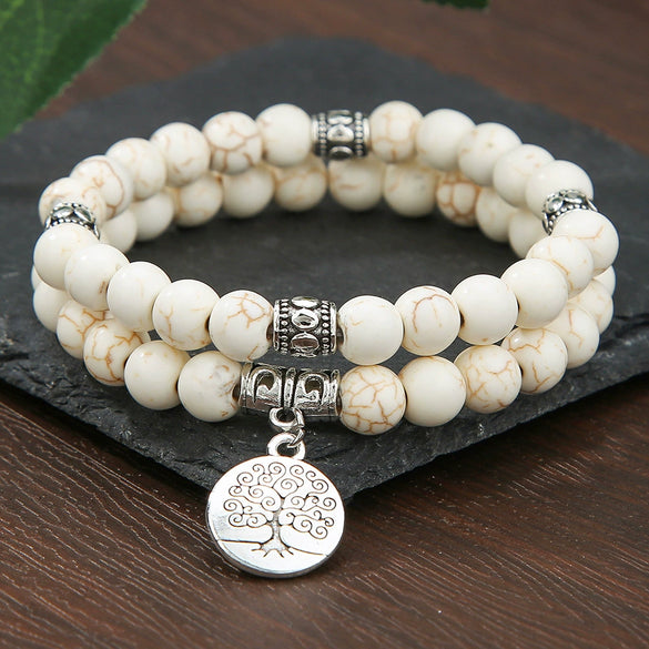 Bracelet Shell Wooden Beads Turquoise Beads Handmade Geometric Style Unisex