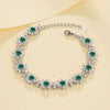 Bracelet 925 Silver Cultivation Emerald Geometric Electroplating Design For Women