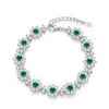 Bracelet 925 Silver Cultivation Emerald Geometric Electroplating Design For Women