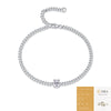 Bracelet 925 Silver Geometric Moissanite Inlay Hip Hop Style For Women