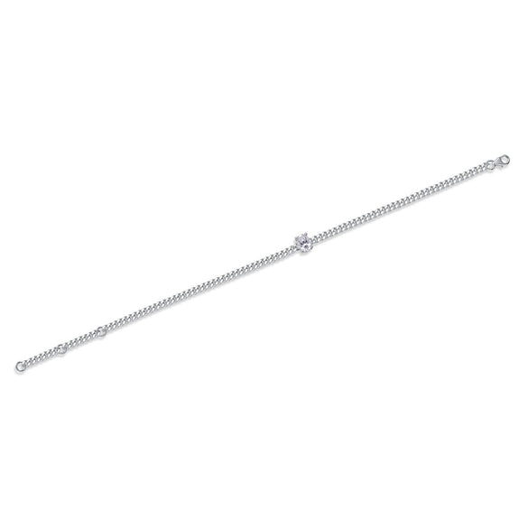 Bracelet 925 Silver Geometric Moissanite Inlay Hip Hop Style For Women