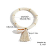 Bracelet Soft Ceramic Shell Color Tassel Bohemian Style With Flowers Ushape Geometric Pattern Electroplated For Women