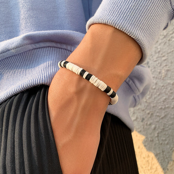 Bracelet Soft Pottery Geometric Bohemian Style Men's
