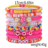 Bracelet Soft Pottery Love Flower English Letter Devil's Eye Star Design For Women