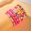 Bracelet Soft Pottery Love Flower English Letter Devil's Eye Star Design For Women