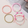 Bracelet Soft Pottery Stainless Steel Copper Acrylic Beads Handmade Bohemian Rope Braided With Letters Numbers Text